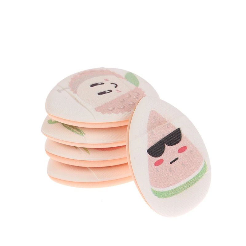 10PCS Mini Fruit Pattern Finger Sponge Puff Small Air Cushion Powder Face Foundation Concealer BB Cream Cosmetics Applicator 250625