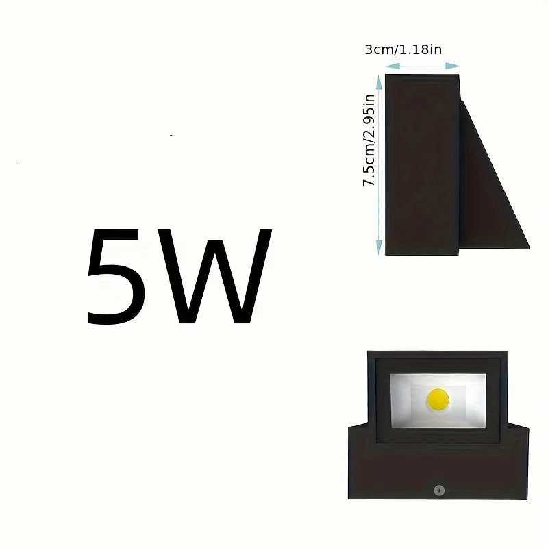 LED Aluminium Waterproof Wall Lamp Modern Outdoor Wall Washer 5W Wall Mount Outdoor Security Lighting Fixture XJ250624