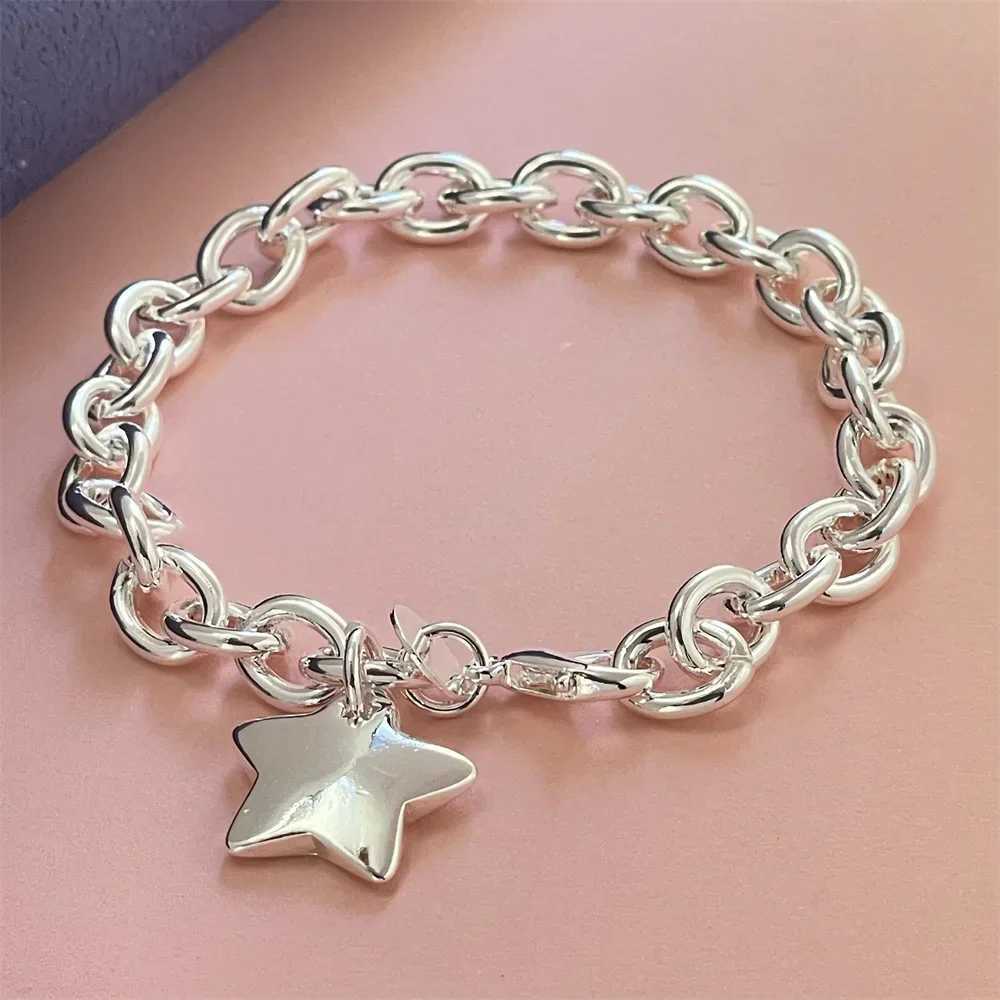 925 Sterling Silver Star Pendant Bracelet Ladies Couple Simple Luxury Banquet Wedding Birthday Jewelry Gift X250625
