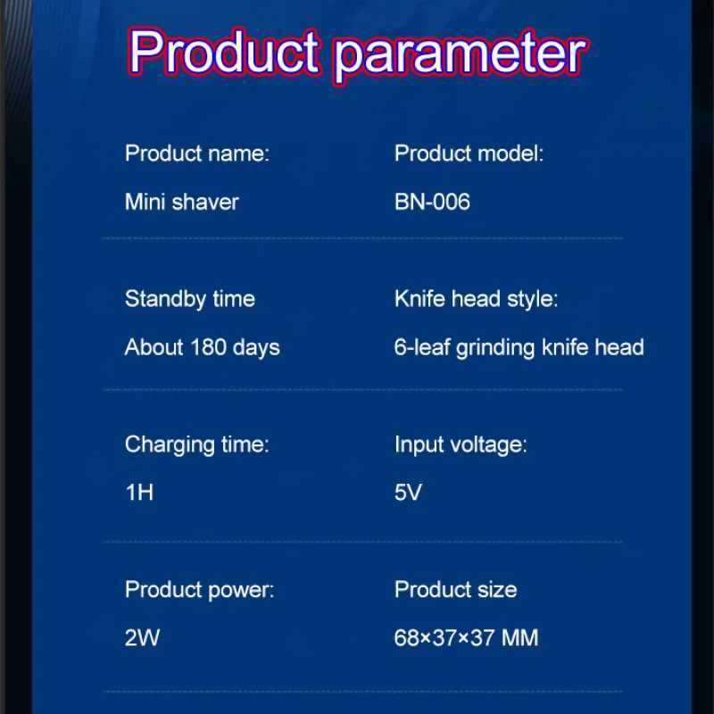 Mini Electric Shaver Portable Double Heads Quick Cleaning Type-C Rechargeable Razor Business Travel Waterproof Small Razor Machine W250625