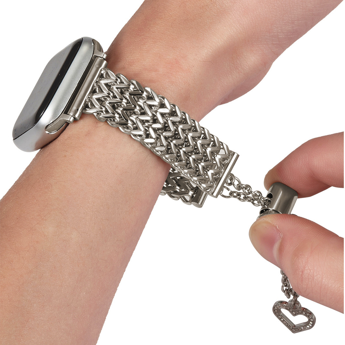 Luxury Trendy Premium Epoxy Coated Stainless Steel Watch Band for Apple Watch