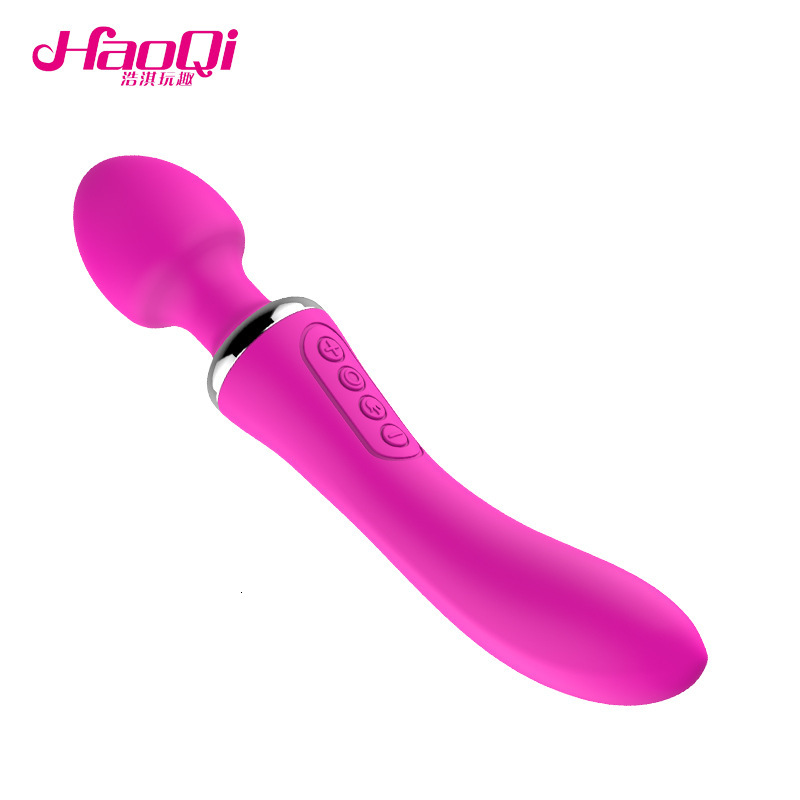 Adult Sex Toys Double-Ended AV Heating Wand Female Masturbator Massager Rechargeable Vibrator