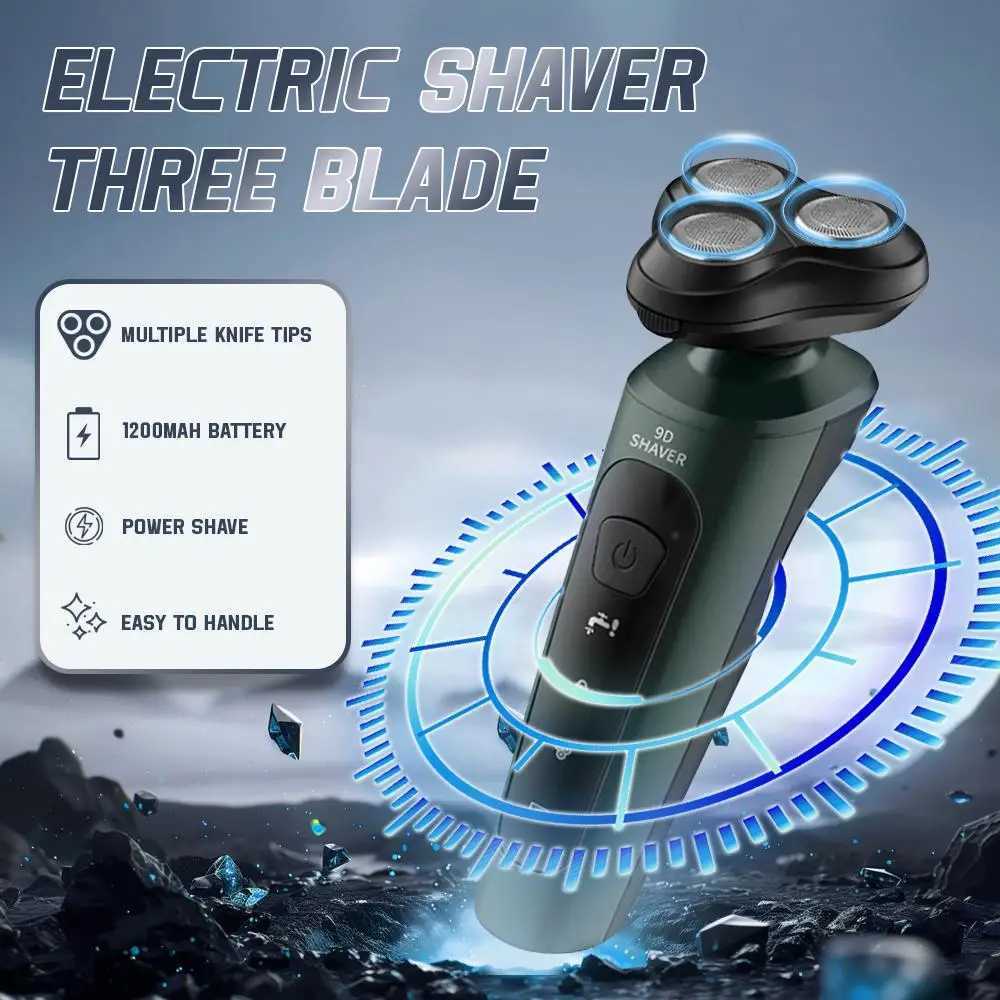2025 NewestMens Electric Shaver 3D Floating Blades - 1200mAh USB Rechargeable | Detachable Washable Design | Waterproof Core W250625