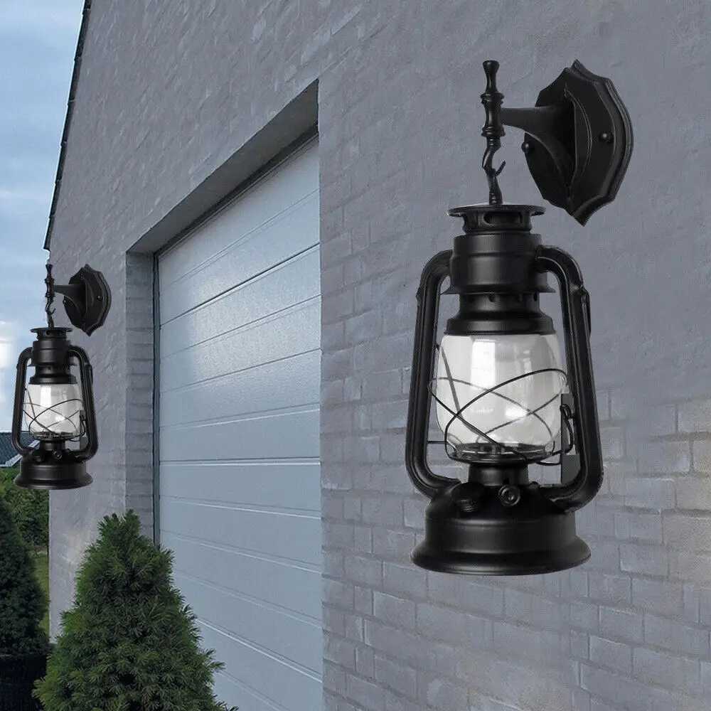 Black Antique Vintage Exterior Wall Light Outdoor Wall Mounted Lighting Fixture XJ250624