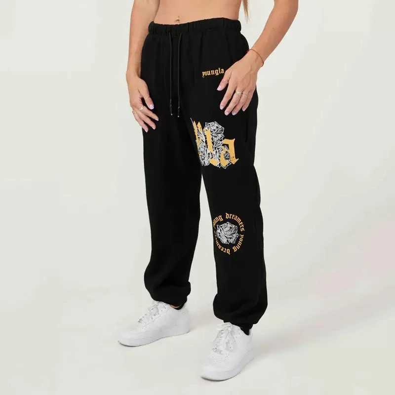 American Sweatpants Gym Bodybuilding Running Training Pants Cotton Terry Printed Leggings X250625
