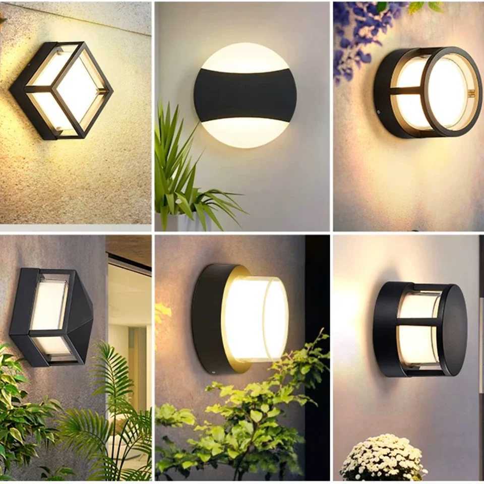 LED Outdoor Wall Light Waterproof IP66 LED Outdoor Lighting Porch Lights Balcony Garden Lights Outdoor Wall Lamp garden lights XJ250624