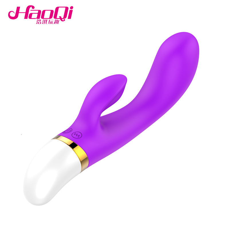 Haoqi Fun Adult Toys Silicone Dual-Head Vibrator Female Masturbator Sex Toy Massager