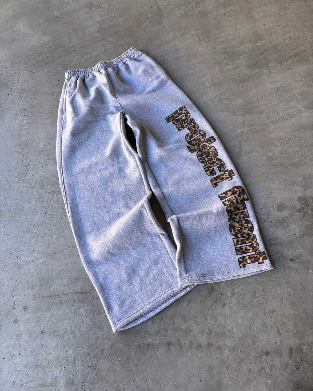 Classic Loose Waist Single-sided Art Letter Printed Straight-mounted Sweatpants Men Simple Primary Colors Breathable Casual Pants X250625