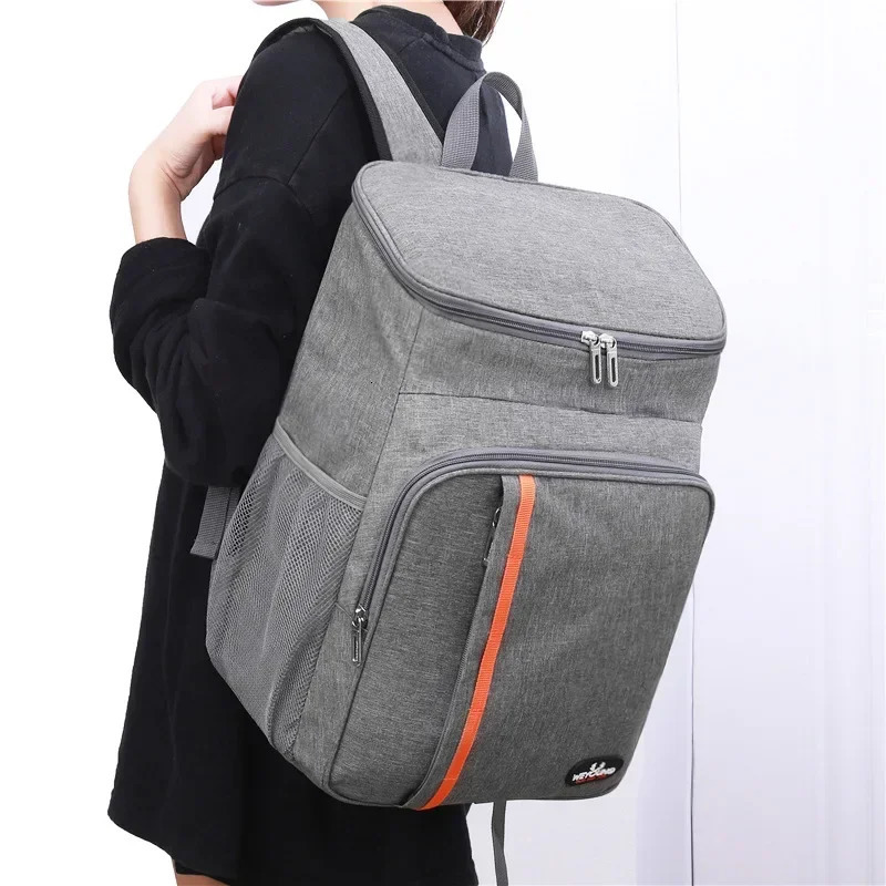 Outdoor Thermal Cooler Backpack Bags Insulated Leakproof Lunch Bag Camping Drink Refrigerator Picnic Food Fresh Keeping 250624