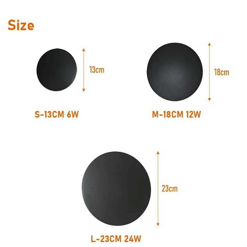 LED Waterproof Outdoor Wall Lights Round Home Decorative Wall Lamp for Garden Balcony Porch French Front Door IP65 XJ250624