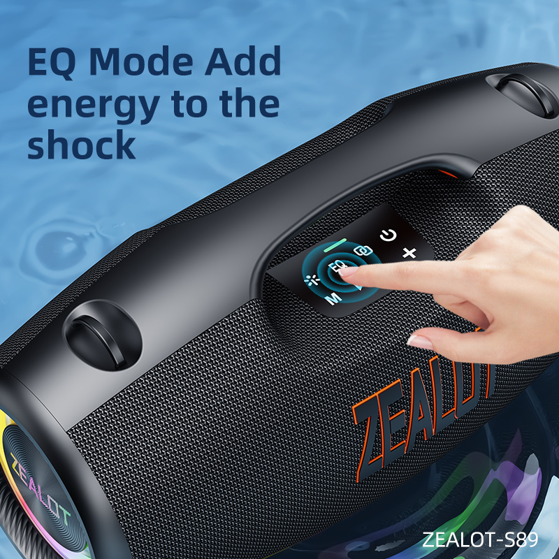 S89 Compact Waterproof Outdoor Wireless Audio System Featuring Superior Bass USB Rechargeable High-Fidelity Bluetooth Speakers
