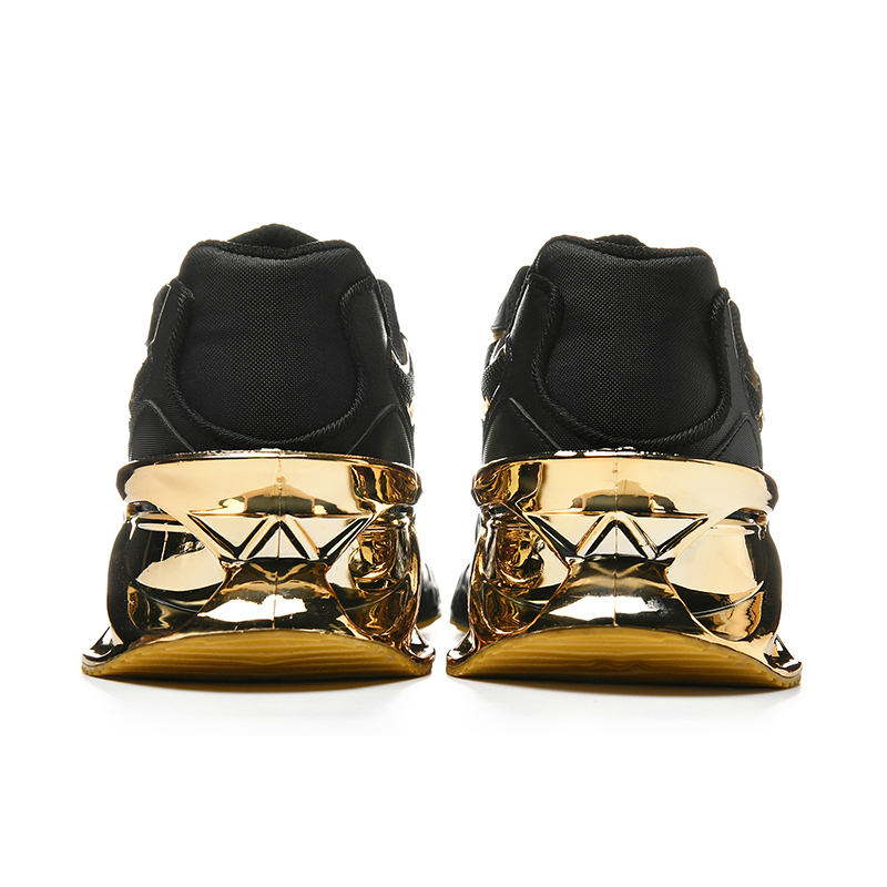 2407-Men's New Fashion Gold Plated Shock Absorbing Blade Running Shoes Anti Slip Sports Tennis Walking Blade Sneakers Hip Hop