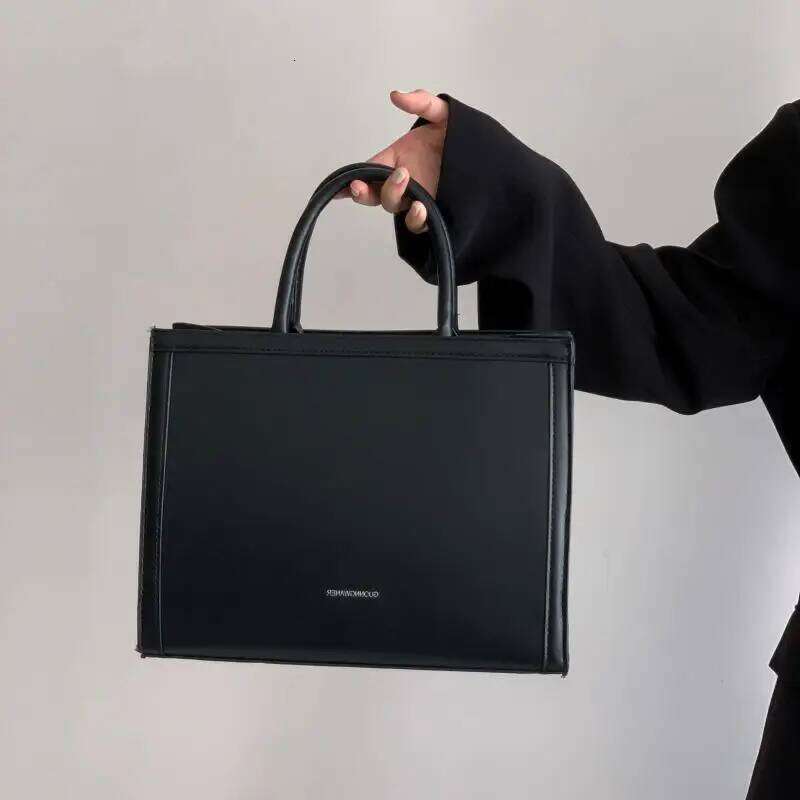 Female Square Flap Designer Purses And Handbag Women Black Leather Hand Ladies Messenger Shoulder Bag Top Handle Tote