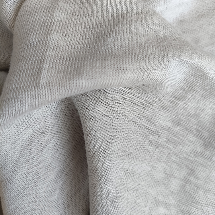 High-Quality Pure Linen Knitted Single Jersey Textile