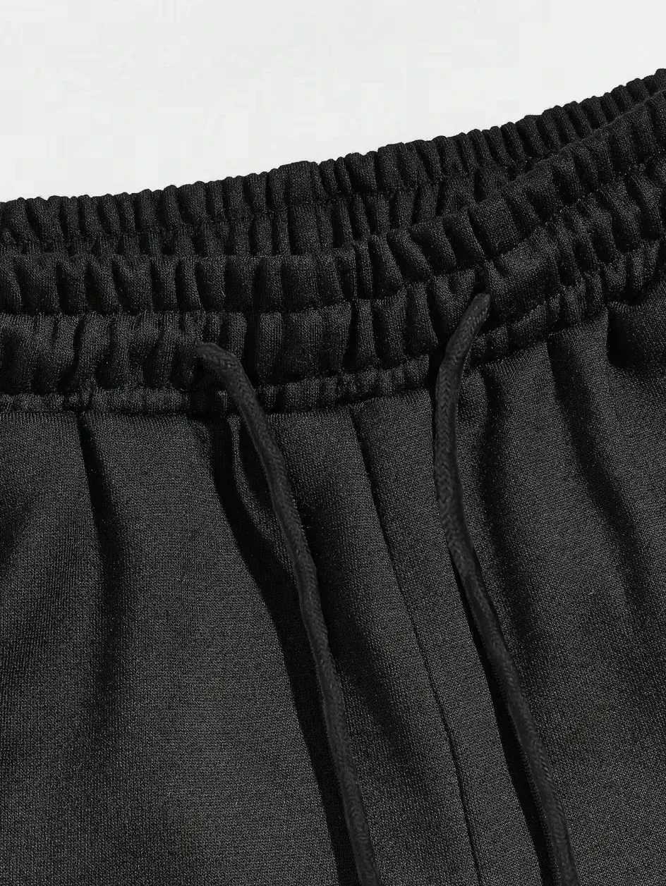 urbanstreet mens black pants gothic streetwear active wear for daily gym summer new arrival stretch slim fit X250625