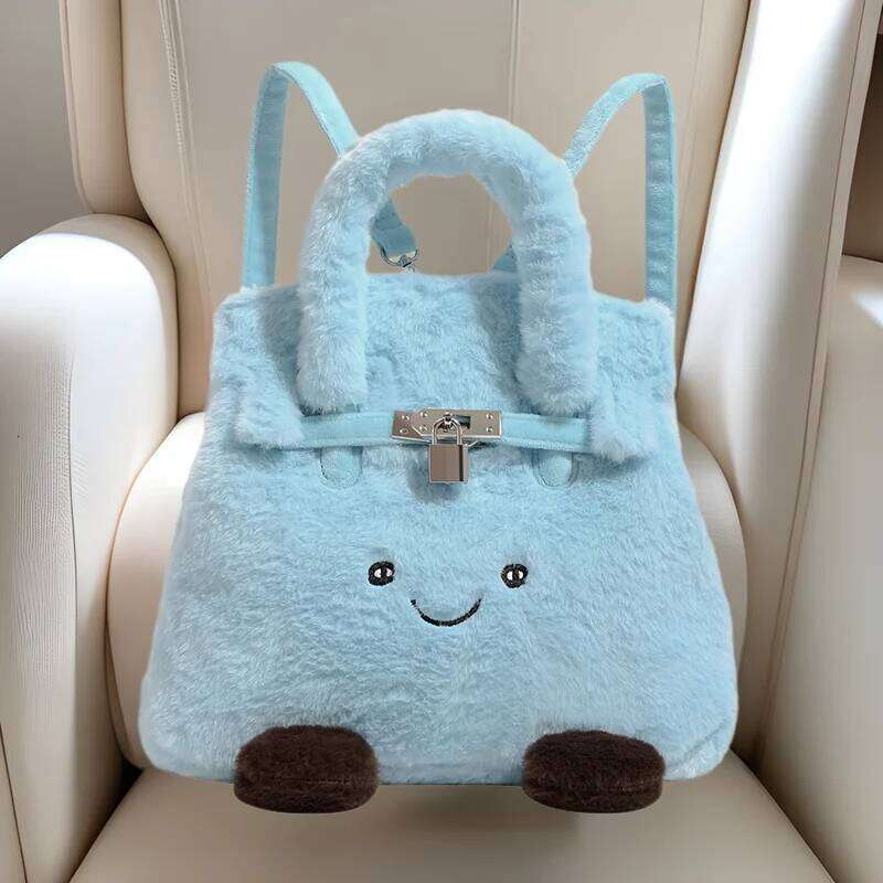 In Stock Autumn/Winter Cute Japanese And Korean Girl Soft Sky Blue Small Fresh Handheld Single Shoulder Bag Backpack Gifts