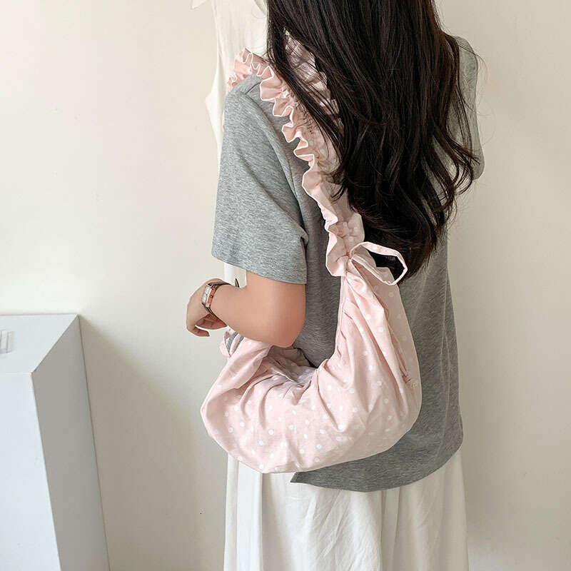 Summer High-End Korean Niche for Women New Loose Nylon Shoulder Underarm Versatile Dumpling Bag
