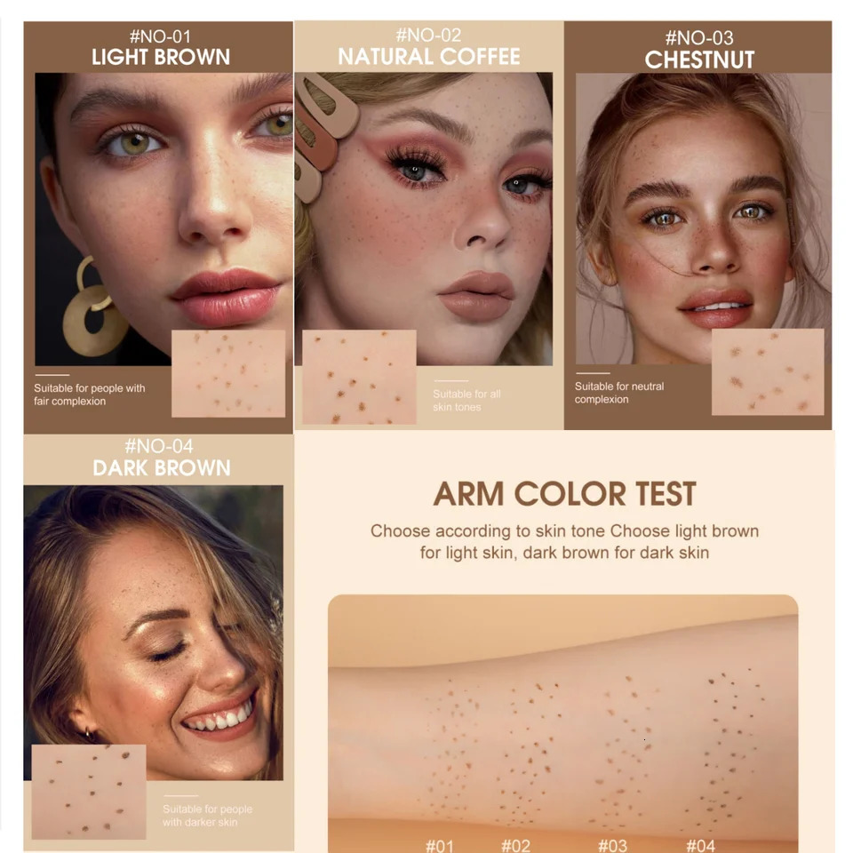 HANDAIYAN Natural Fake Freckle Pen Quick-Drying Waterproof Spot Pencil Makeup Tool for Facial Lifelike Fake Freckles Cosmetics 250625