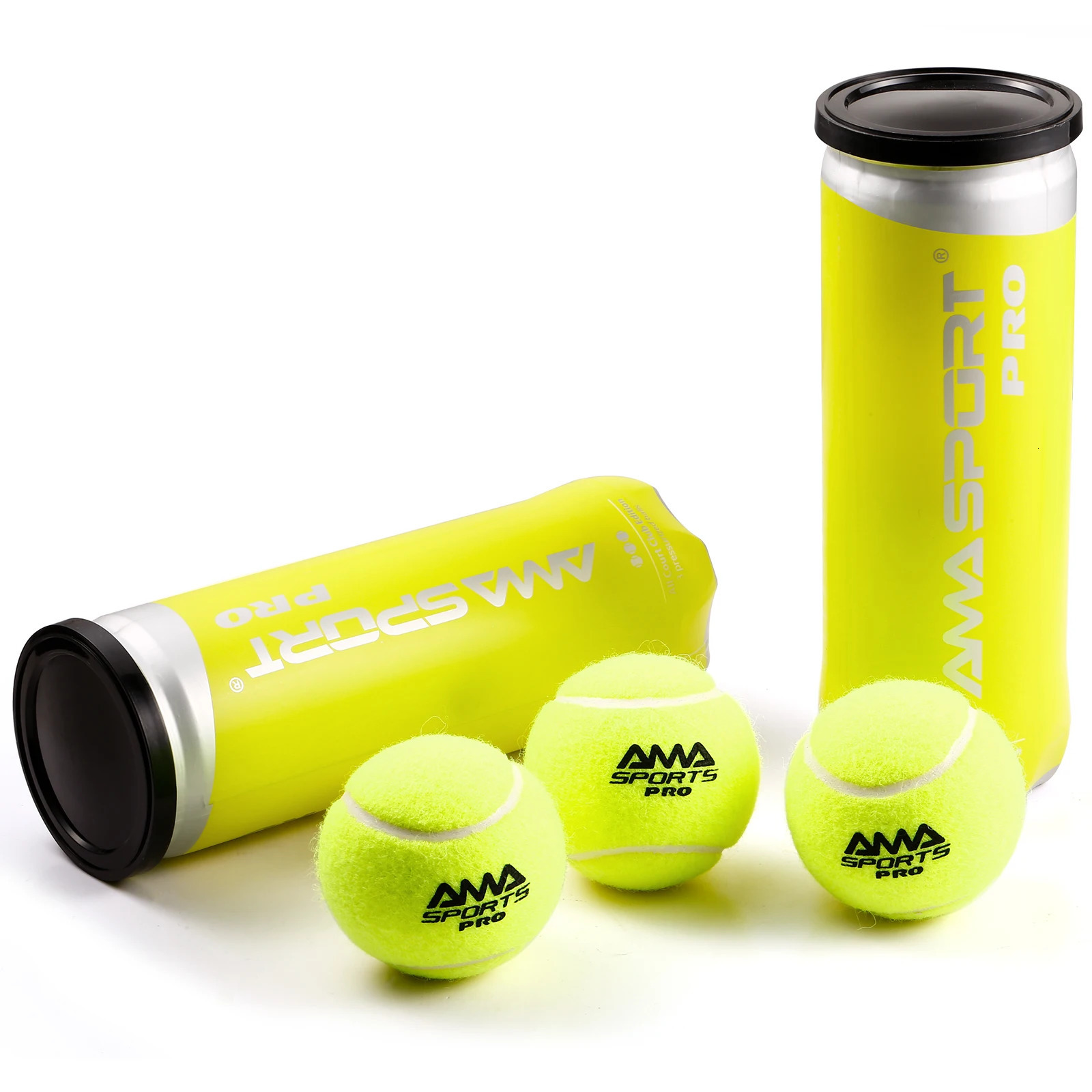AMASPORT Tennis Balls PRO Padel Balls 45% Wool Tennis Balls Competition Training Ball 3/6 Pack 250625