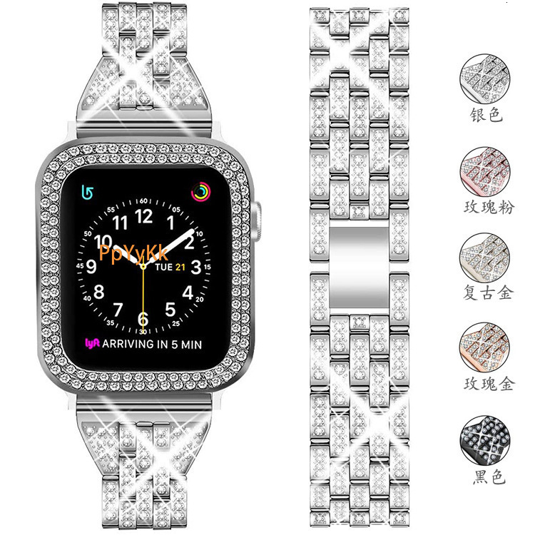 Luxury Premium Five - Pearl Rhinestone Metal Band for Apple Watch Series 1 - 9