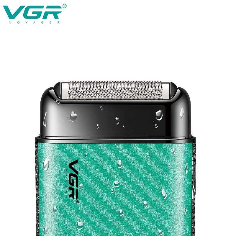 VGR Mens Shaver High Speed Intelligent LCD Digital Display Shaver Blade Sharp Blade USB Charging Whitening Device V-369 W250625