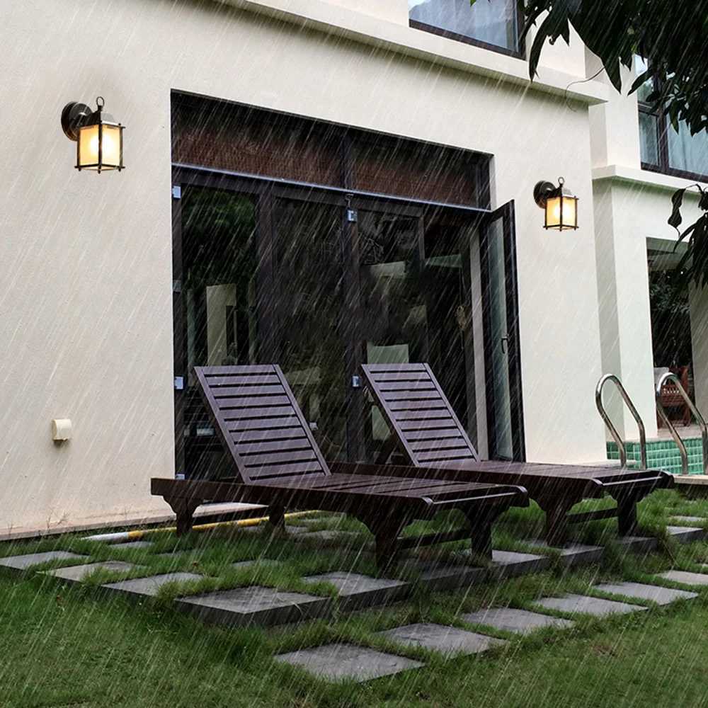 Retro Outdoor Waterproof E27 Wall Lamp Garden Gateway Sconce Courtyard Corridor Villa Residential Balcony Lighting XJ250624