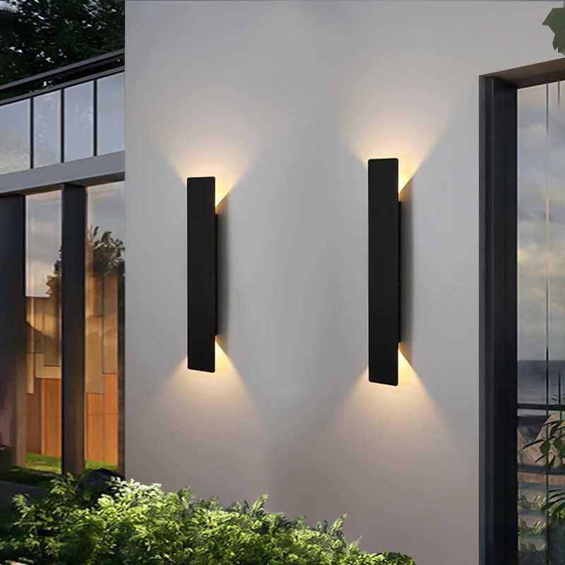 Waterproof LED Strip Aluminum Wall Lamp Outdoor Lighting Fixtures Bedroom Lights Black 6W 18WXJ250624