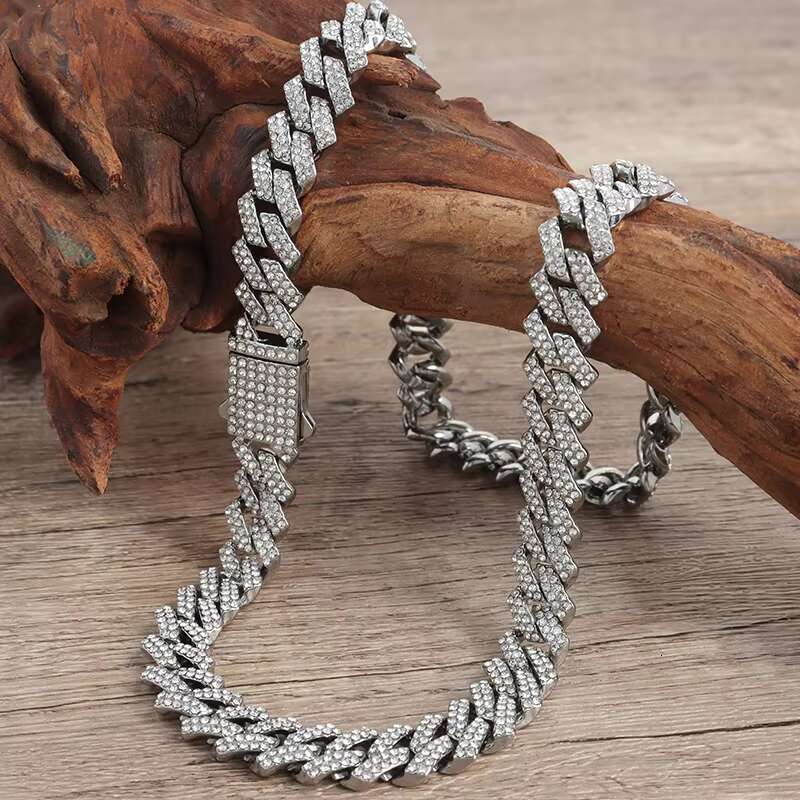 Hot Sale Gold Silver Alloy Cuban Link Chain Hip Hop Men Necklace Fashion Jewelry Collier Inoxydables High Quality