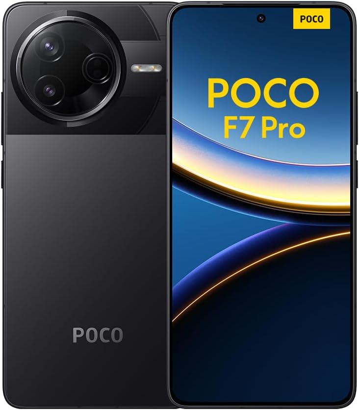 Xiaomi POCO F7 Pro 5G Smartphone 12+512GB Black Main Camera 50MP Battery 5110mAh (Types) with 45W HyperCarge IP64 AI Functions (No Charger Included)