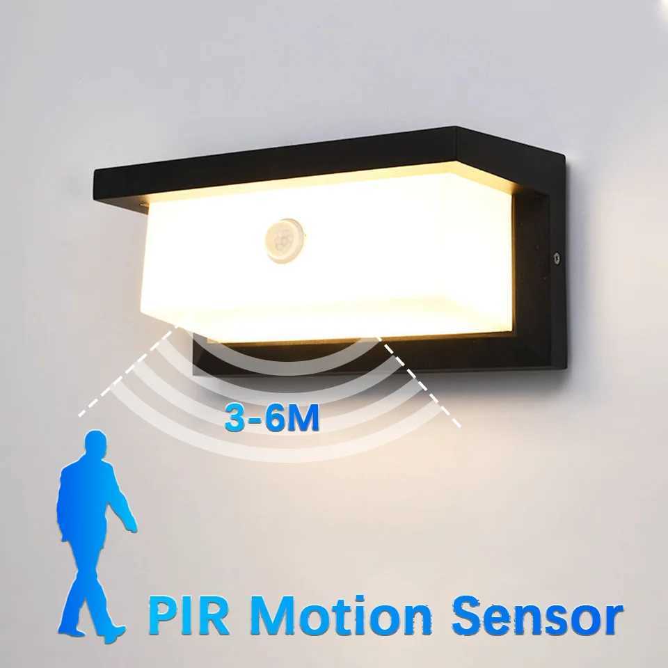 Light LED PIR Motion Sensor Wall Lights Outdoor Lamps Waterproof AC85-265V Wall Lights Garden Porch Balcony For Home Accessories XJ250624