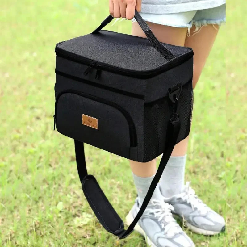 Large Capacity Leak Proof Lunch Backpack Thermal Large Picnic Cool and Warm Insulated Bag Outdoor Storage Shoulder Bag 250624