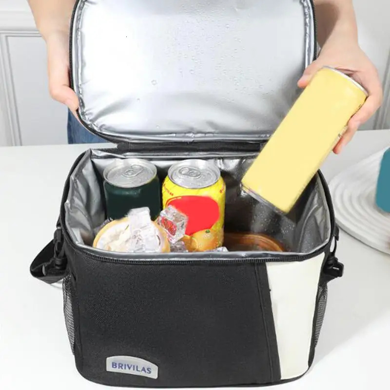 Insulated Lunch Bag Large Bags For Women Men Reusable With Adjustable Shoulder Strap 250624