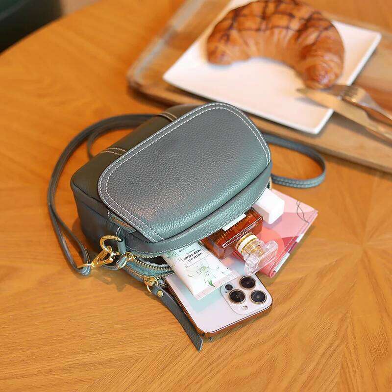 Luxurious Design Bags Women's Shoulder Bag Genuine Leather Messenger Crossbody Bags Togo Cowhide Pack Ladies Casual New Mini Female Handbag