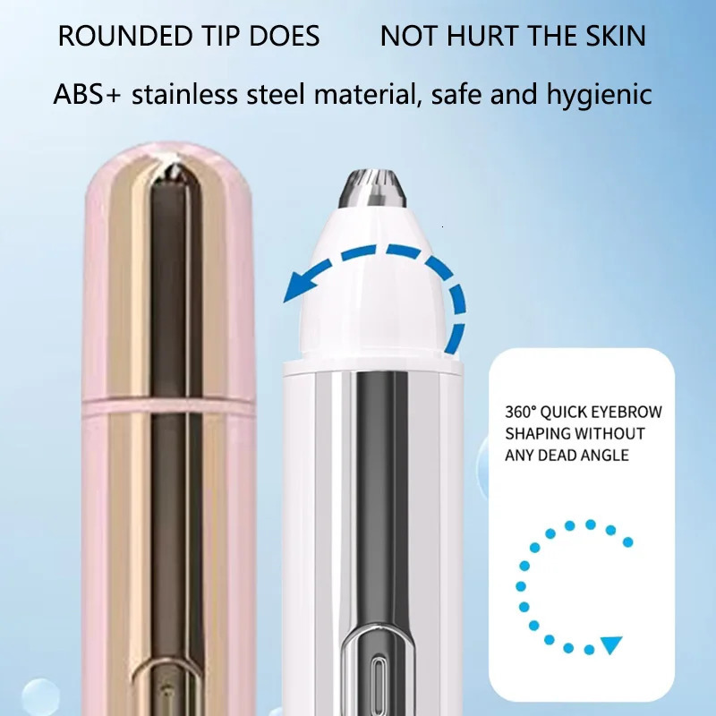 Electric Eyebrow Trimmer - Rechargeable Automatic Shaver Waterproof Painless Facial Hair Removal Tool for Women 250625
