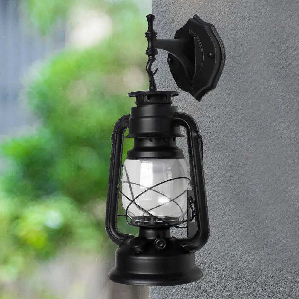 Black Antique Vintage Exterior Wall Light Outdoor Wall Mounted Lighting Fixture XJ250624