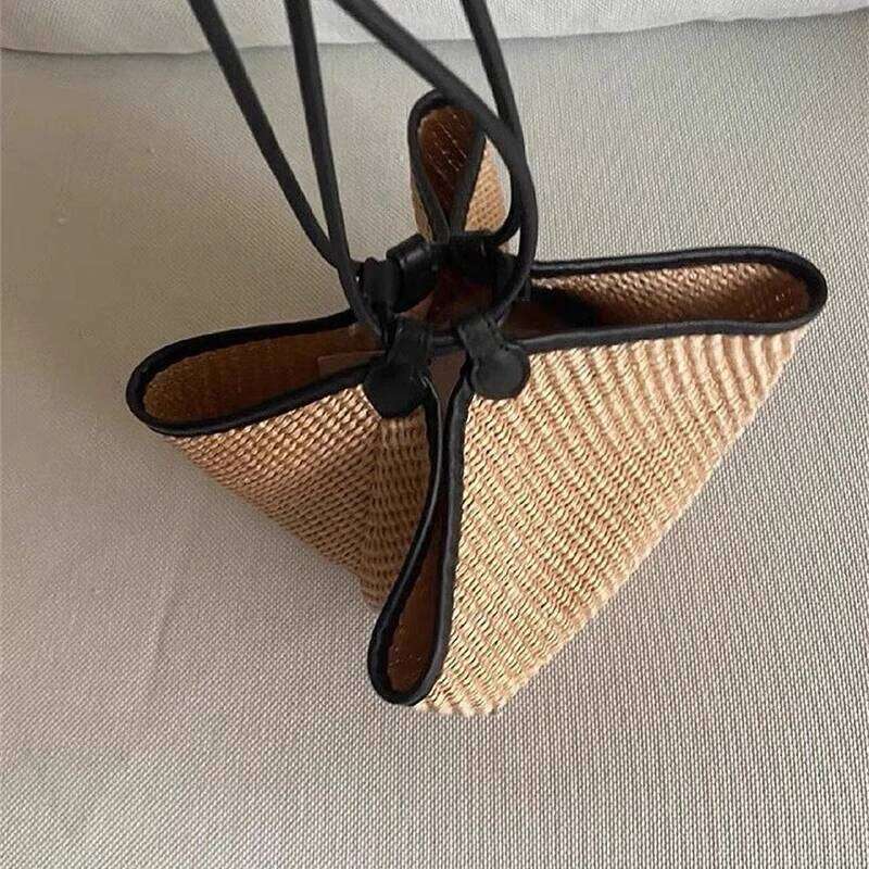 Drawstring Bucket Composite Bags For Women Designer Handbag Purse 2025 New In Casual Vacation Straw Weave Beach Shoulder