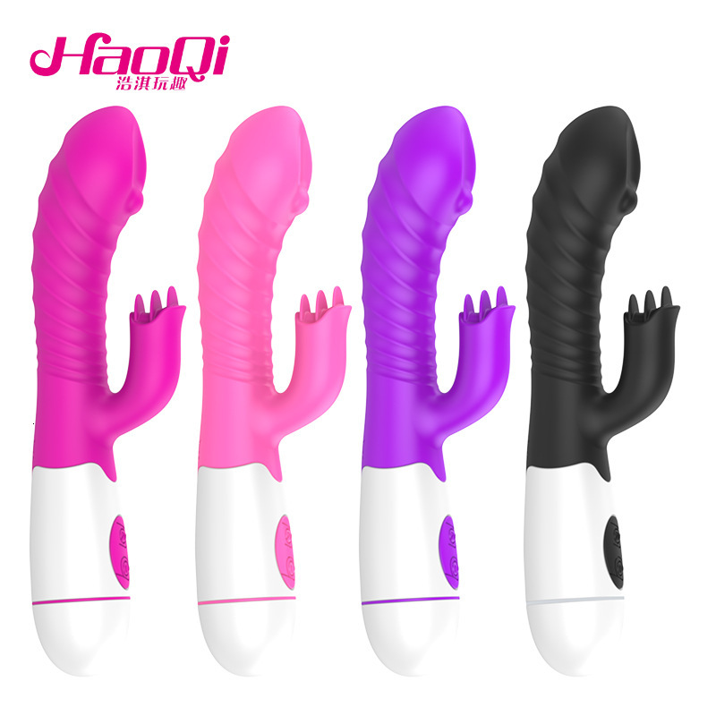 Haoqi Fun Adult Sex Toys New Silicone Tongue Licking Vibrator for Women Masturbation Massager