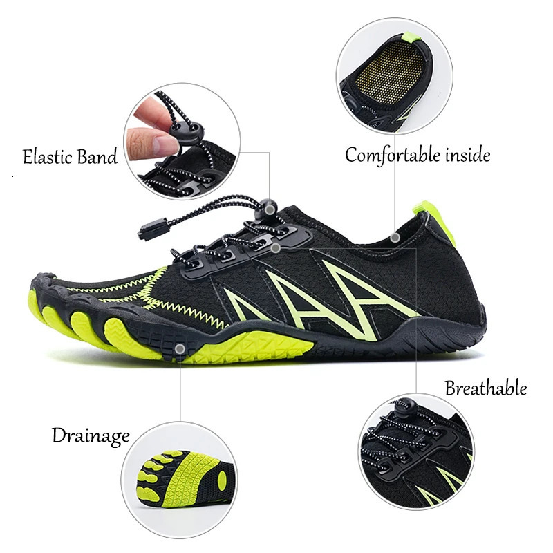 Men Water Shoes Women Beach Barefoot Aqua Shoes Quick Dry Swimming Wading Sports Sneakers Upstream Boating Fishing Surf Sneakers 250624