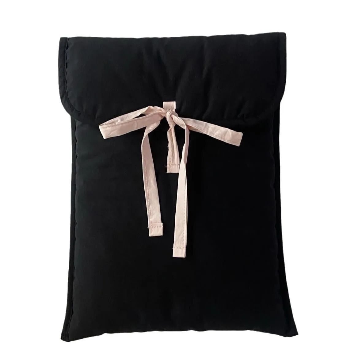 Bow Knot Computer Bag Black Pink Bow Tablets Computer Storage Handbag Women Korean Sweet Ballet Cosmetic Storage Pouch 250624