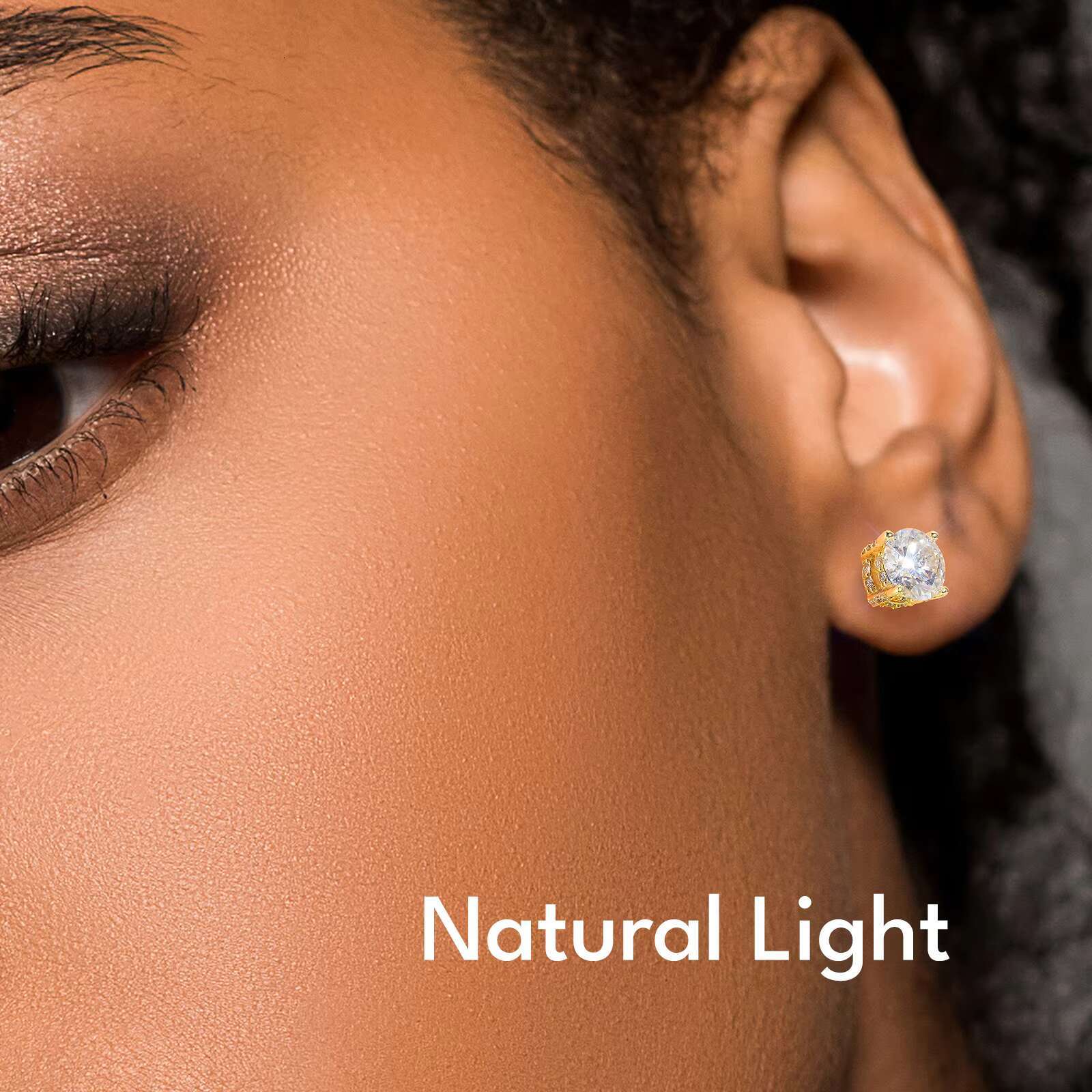 Mothers Day Gift Moissanite Studs 925 Sterling Silver 14K Gold Plated Women 2 Carat VVS GRA Lab Diamond Hypoallergenic Earring