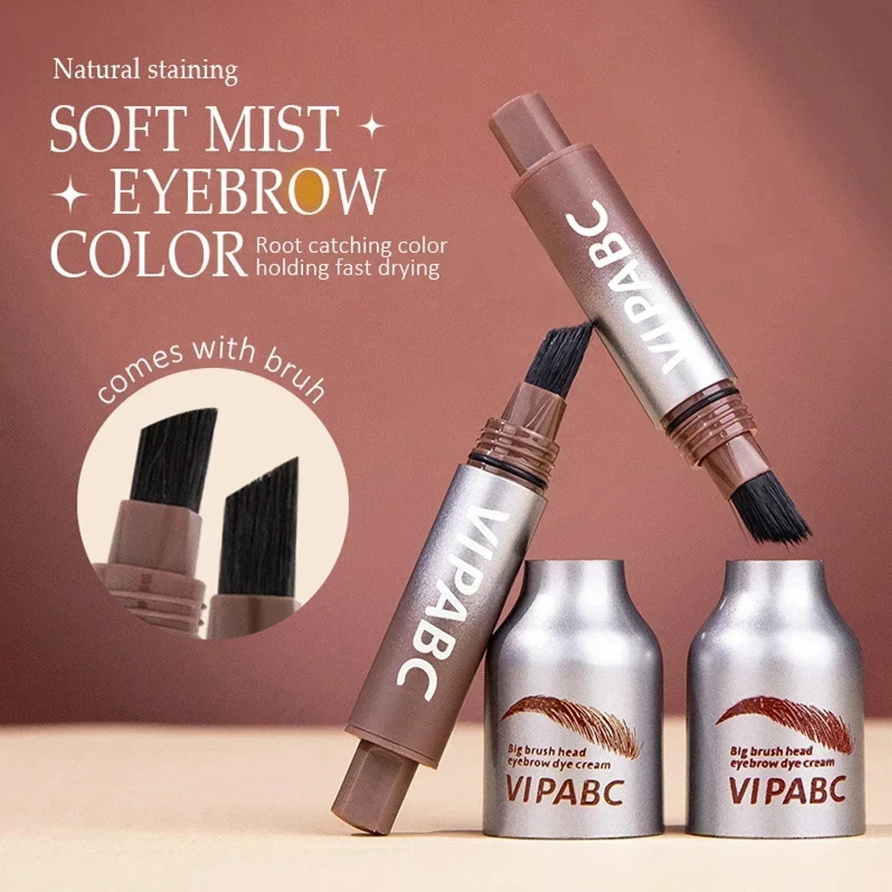 Square Brush Wild Eyebrow Painting Paste Pressing 3D Dye Dip Eyebrow Long-lasting Enhancers Cream Hairline Modification Makeup 250625