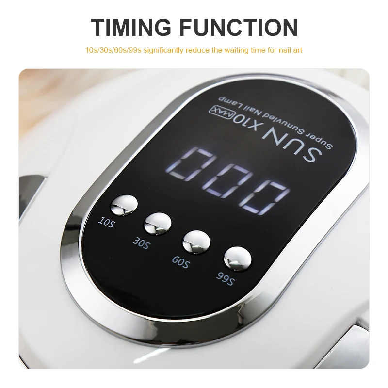 SUN X10 MAX UV LED Nail Dryer 66LEDs Gel Polish Curing Lamp with Motion Sense LCD Display Quick Dry Lamp For Nails Manicure Tool 250625