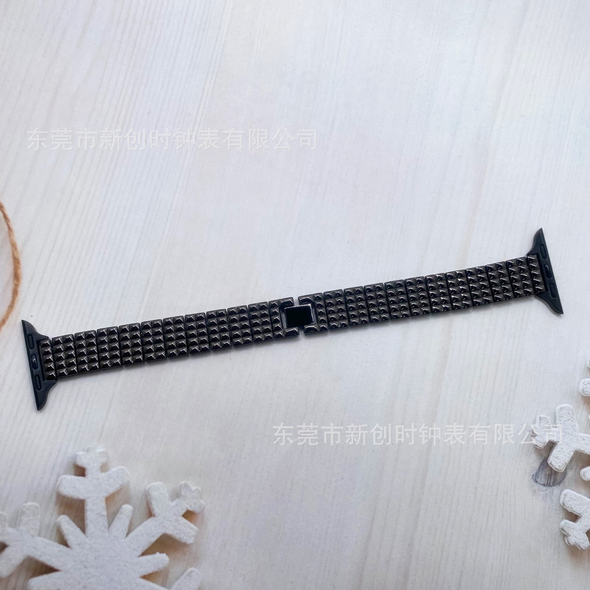 High end Fashionable Metal Checkered Strap for iWatch Series 8 Compatible with iWatch1-8