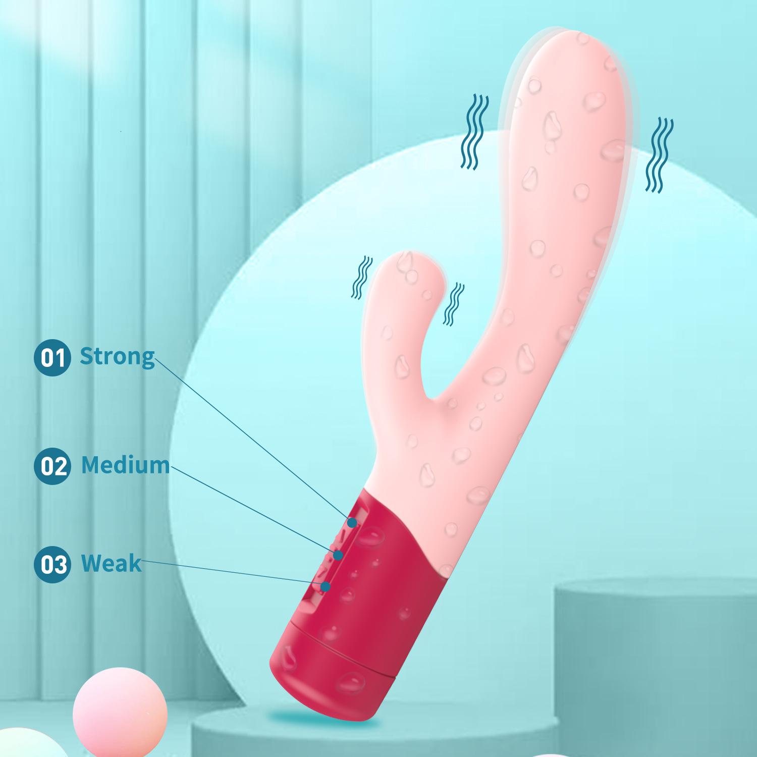 Haoqi Fun New Silicone Vibrator 3-Speed Vibrating Female Masturbator Adult Sex Toy