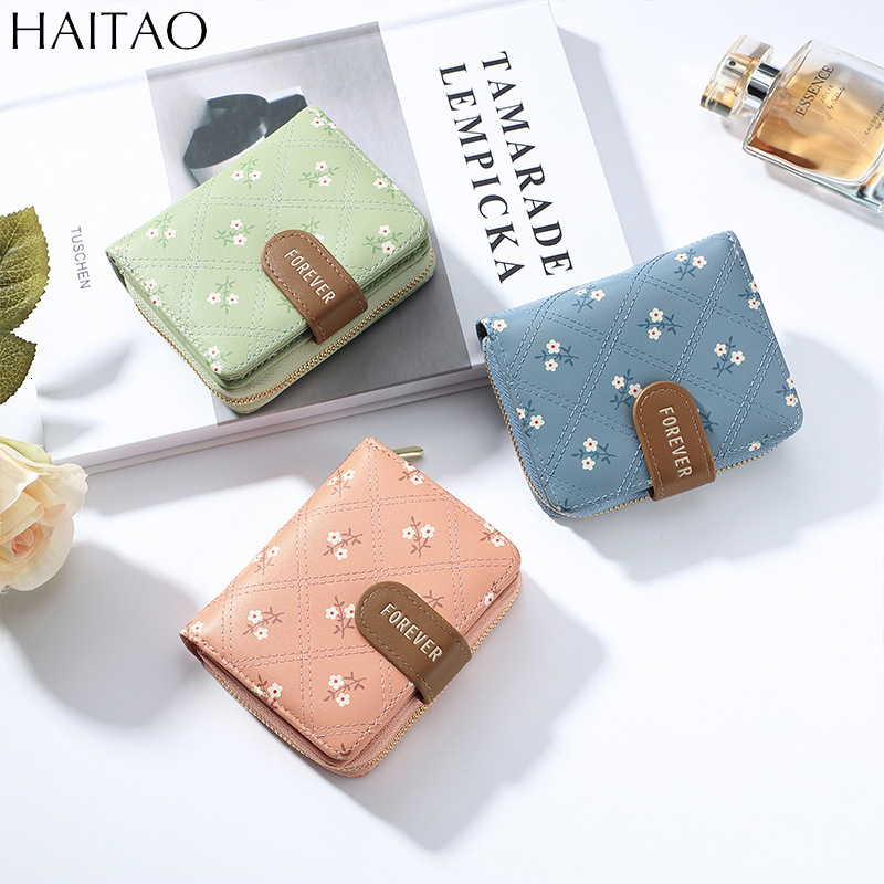 Free Shipping 2025 New Designer Bag New Women's Wallet Short Printed Card Holder Summer Wallet Zipper Coin Purse Wholesale
