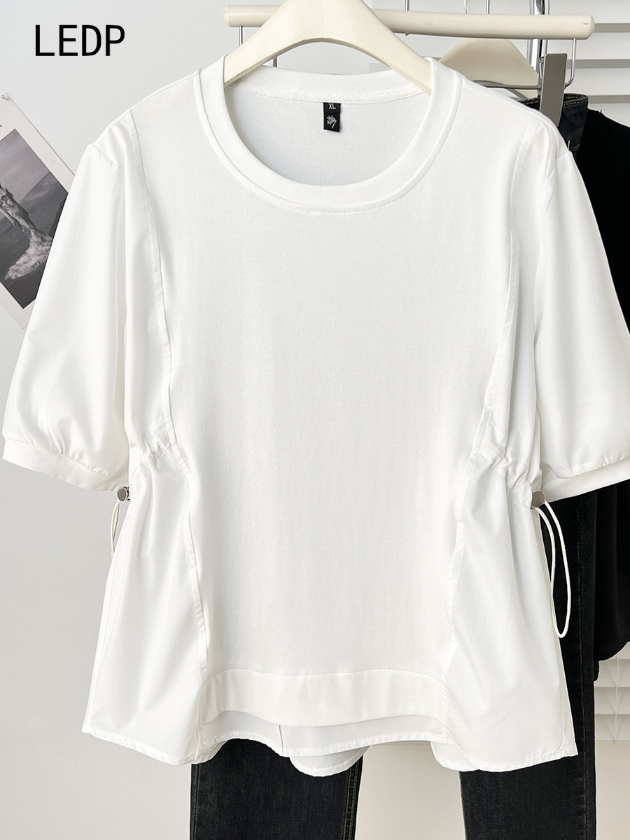 208236 Air Touch Film Ice Hemp Shirt Large Women's Nano Bubble Layer Breathable Extreme Lightweight Short Sleeve