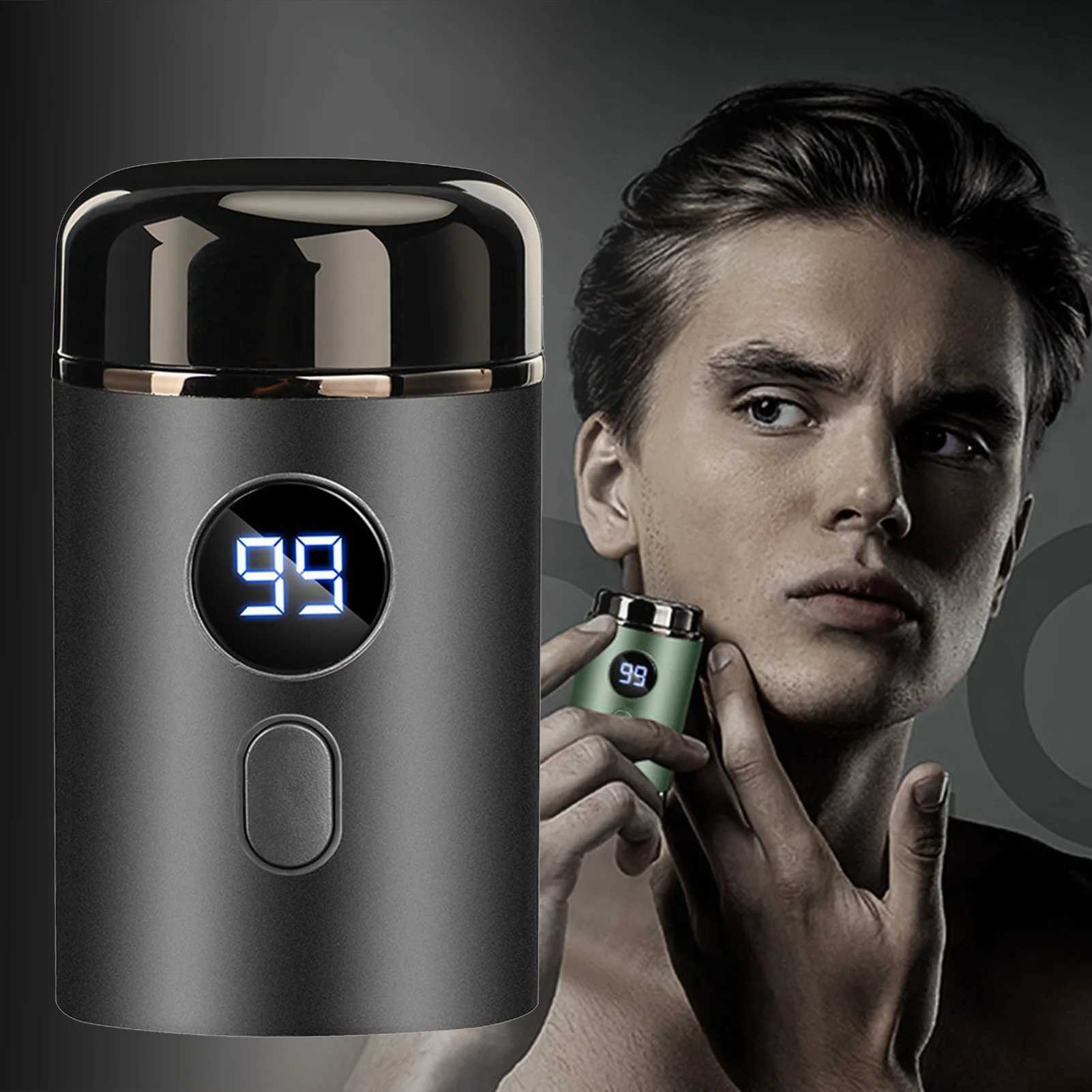 Portable Electric Travel Shaver Portable Razor for Men Wet and Dry USB Rechargeable Shaver Type-C Charging Shaving Machine for Men W250625