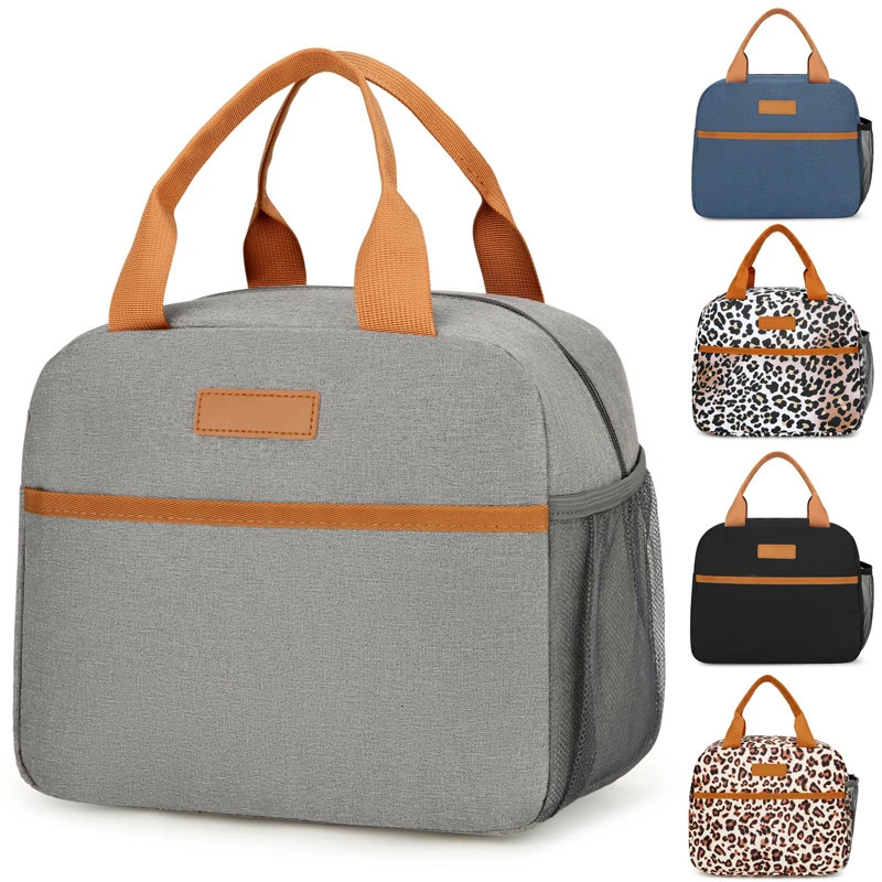 Fashion Large Capacity Leopard Insulated Lunch Bag for Work and School Non Food Contact Outdoor Travel Cooler Pack Picnic Bag 250624