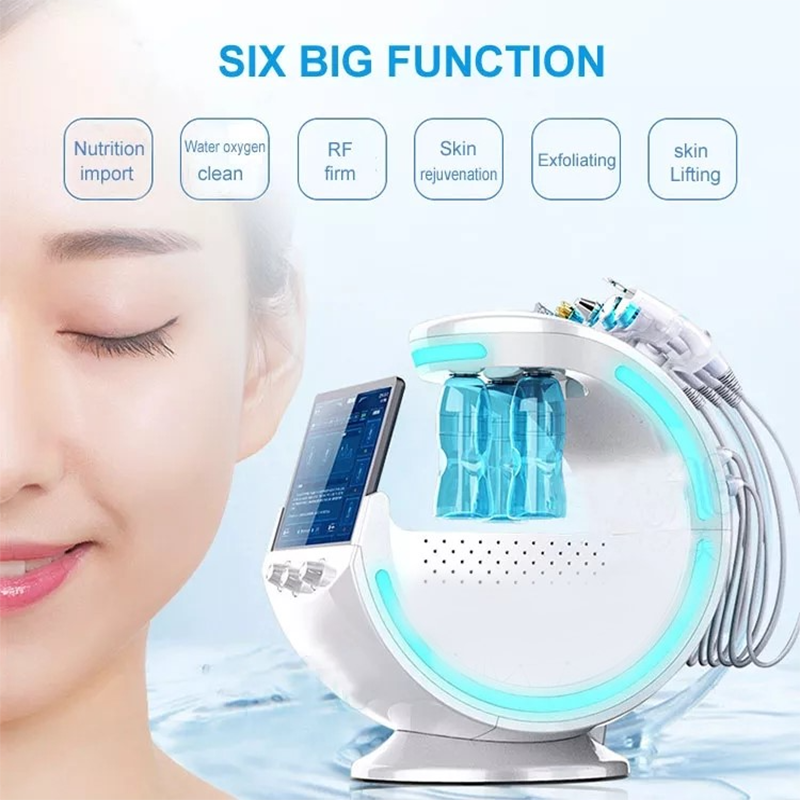 2025 New Ice Blue Magic Mirror Skin Analyzer Oxygene Machine Professional Ultrasound Skin Care Cryotherapy Microdermabrasion
