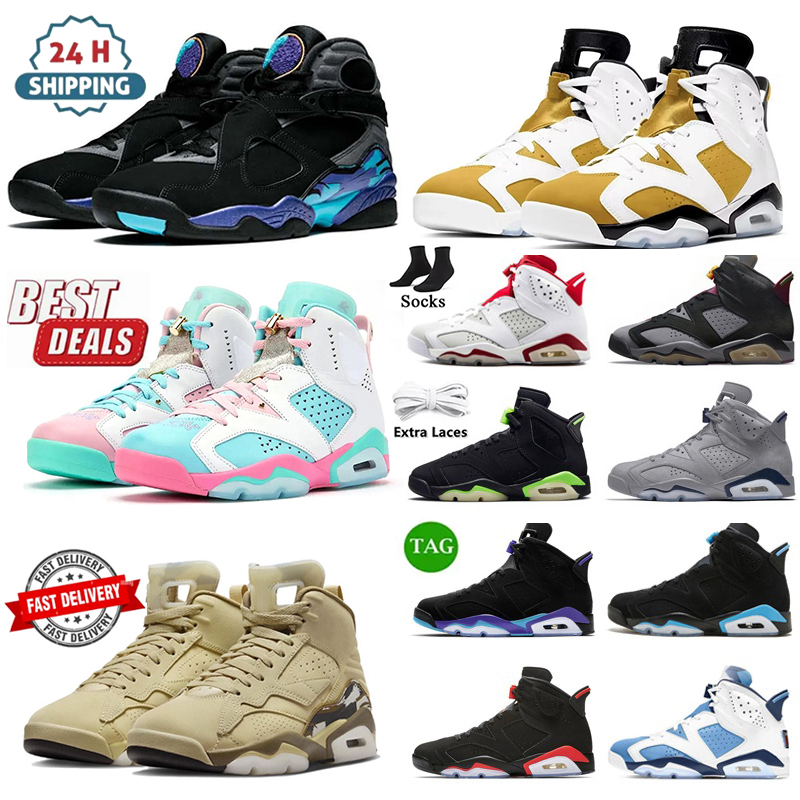 6 6s 8 8s Basketball Shoes Doernbecher Tinker Alternate Afro Barely Grape Aqua Blue Chrome Pine Green Altitude Barons Men Women trainers Sports Sneakers 36-47